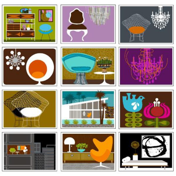 Modern Design Set of 12 Fabulous Stationery