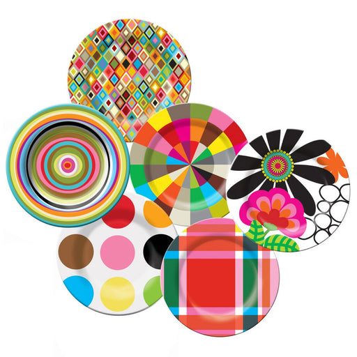 Dessert Melamine Plates Collection Set of 6 French Bull