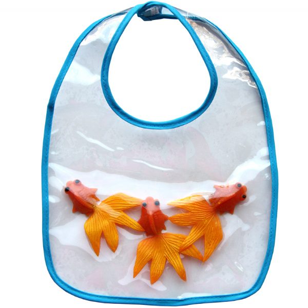Wipe Clean Gold Fish Vinyl Bib