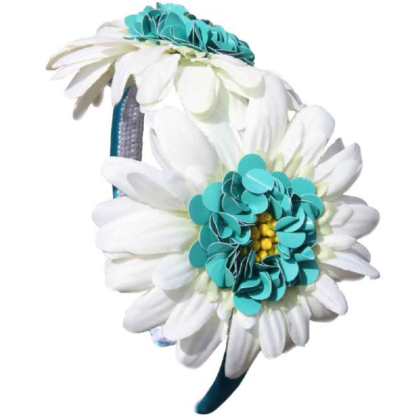 Turquoise Double Flower Headband