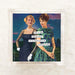 Anne Taintor Moderation Who? cocktail napkins in acrylic napkin holder, two retro women in evening gowns