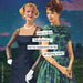 Anne Taintor cocktail napkin closeup, two retro women in teal evening gowns with moderation humor caption