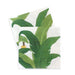 Green banana leaf tropical luncheon paper napkins, 6.5 x 6.5 inch, set of 2 packs