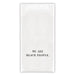 White hand towel with the text 'We Are Beach People' displayed on a gold towel holder