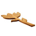 Bell Flower mango wood cutting board — angled view showing flower shape and wood grain detail