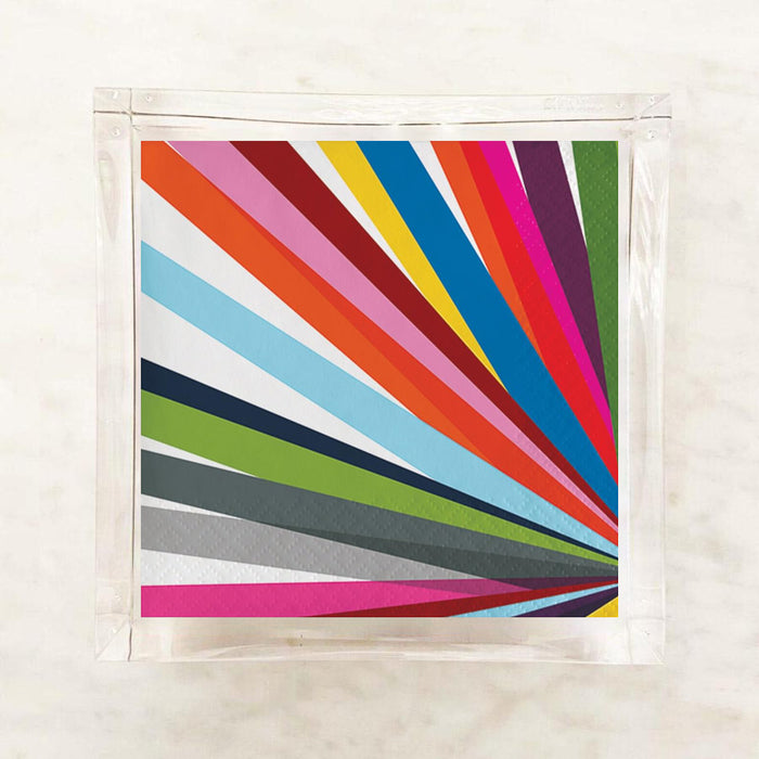 Colorful abstract paper napkin on a white background