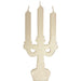 Ivory three-wick candelabra birthday candle, 5 inch tall