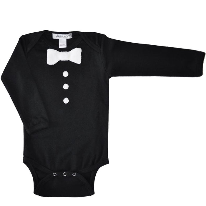Black Tuxedo Long Sleeve Onesie