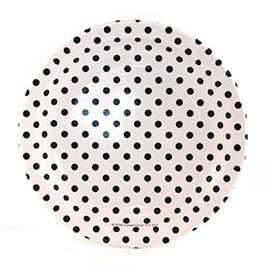 Black and White Polka Dot Dinner Paper Plates
