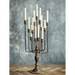 Black metal 13 candles candelabra