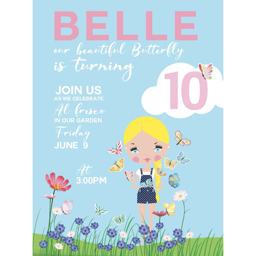 Butterfly Girl Invitation