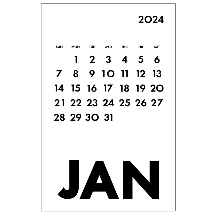 2024 Calendar Instant Download Jpeg Files