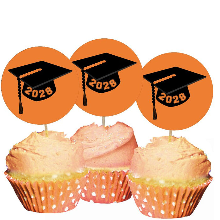 Tigers Graduation Cupcake Toppers  – Instant Download Jpeg File