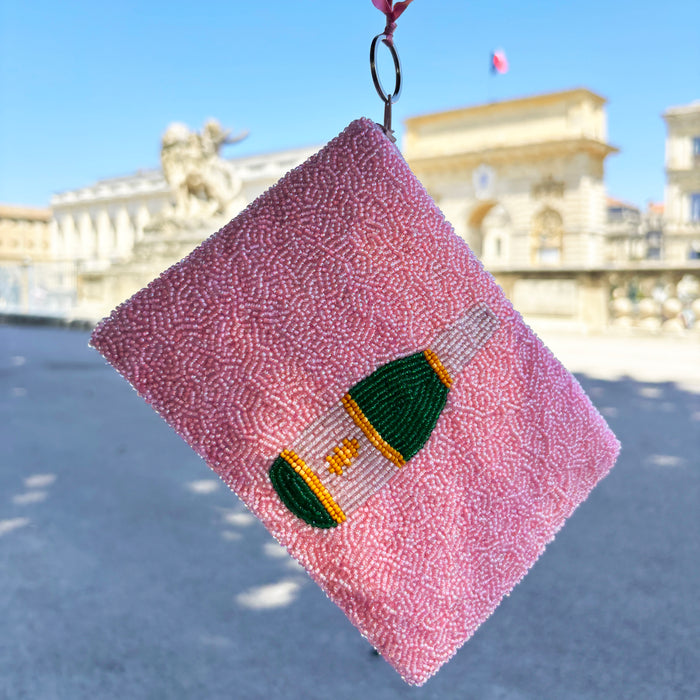 Champagne Please Zipper Pouch