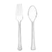 Clear Plastic  Fork & Spoon Set of 20