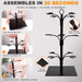 Cocktail tree stand showing quick tool-free assembly