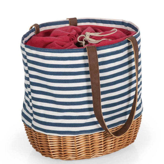 Coronado Canvas and Willow Basket Tote