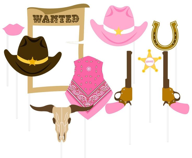 Cowgirl Set of 11 Props – Instant Download Jpeg Files
