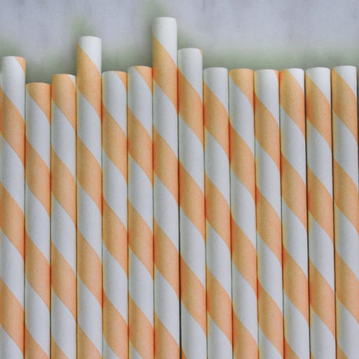 Creamsicle Orange and White Striped 
