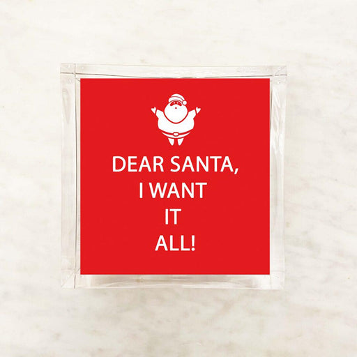 Dear Santa I Want It All Cocktail Paper Napkins 1 Packet