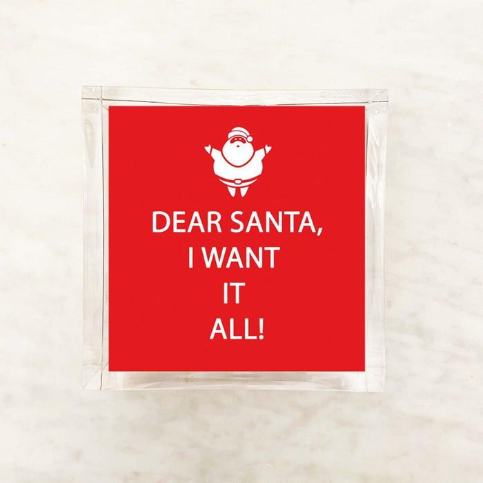 Dear Santa I Want It All Cocktail Paper Napkins 1 Packet