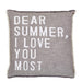 dear summer i love you most coastal throw pillow with cotton cover and feather insert