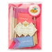 Set of colorful vintage-style canape flags with phrases like ‘Yummy!’ and ‘Absolutely Scrumptious!’ perfect for decorating sandwiches, cupcakes, and tea party treats.