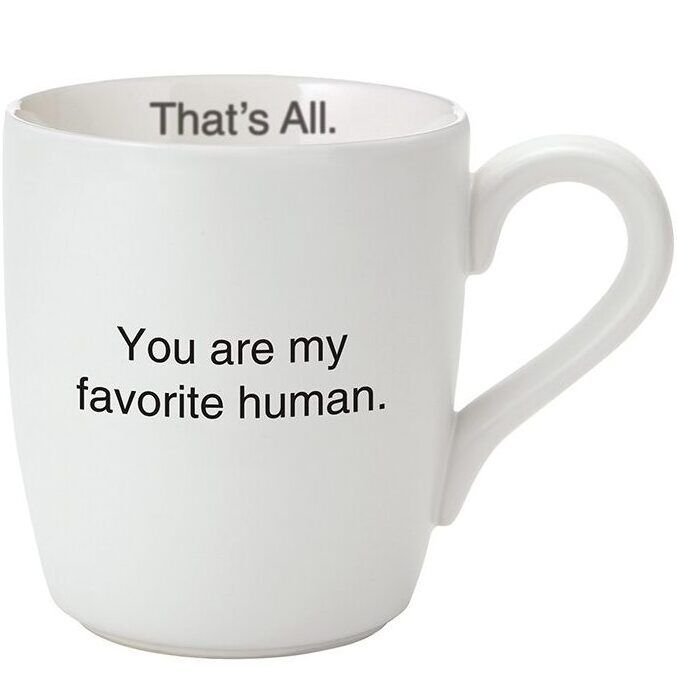 You Are My Favorite Human White Mug - Ceramic Coffee Cup