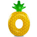 Giant inflatable pineapple pool float, yellow with green top