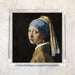 Packaged luncheon paper napkins with the printed image of 'Girl With The Pearl Earring' artwork.