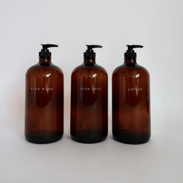 Glass Amber Liquid Pumps