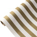 Gold and White Stripe 25 Foot Paper Runner