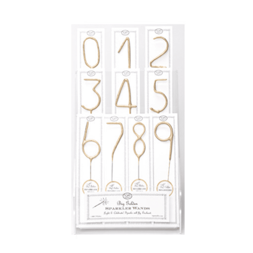 Gold Number Sparklers Candle