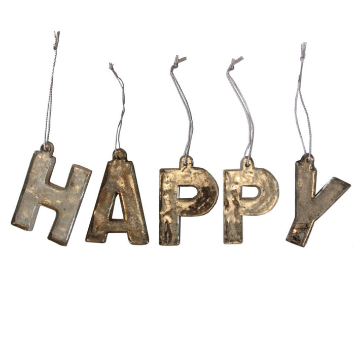 Happy Thanksgiving Metal Mirror Ornaments