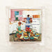 Pack of cocktail paper napkins with a vintage illustration depicting two women having a drink and the text 'happy hour is the most important meal of the day'.