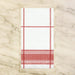red and white plaid guest paper towels with linen texture displayed in a clear holder, airlaid napkins with cloth-like feel for entertaining