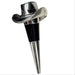 Silver wine bottle stopper on a Louis Vuitton bag