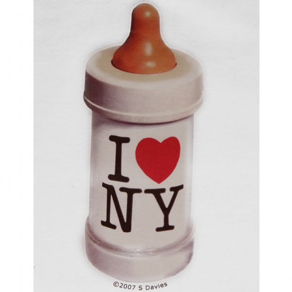 I Love NY White Onesie + Bib Set