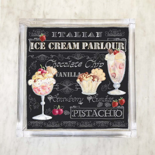 Ice Cream Parlour Black Dinner Napkins