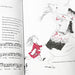 Illustrated page from a Eloise at the Plaza with Eloise, Nanny and musical notes.