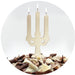 Ivory candelabra birthday candle with three wicks, 5 inch