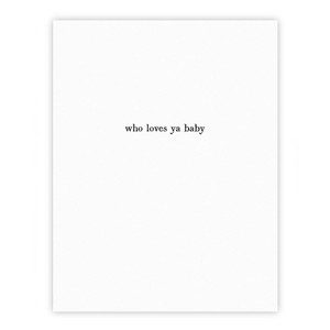 Minimalist letterpressed greeting cards featuring heartfelt messages such as "can I keep you?" and "you make everything glorious," printed on premium paper with elegant typography.