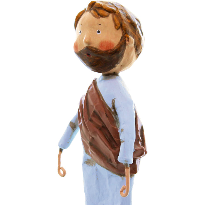 Resin figurine of a Joseph  on a white background