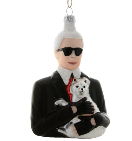 Karl Lagerfeld Glass Ornament