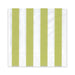 Kiwi Lime and White Stripe Cocktail Paper Napkins 