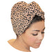 Leopard print hair turban