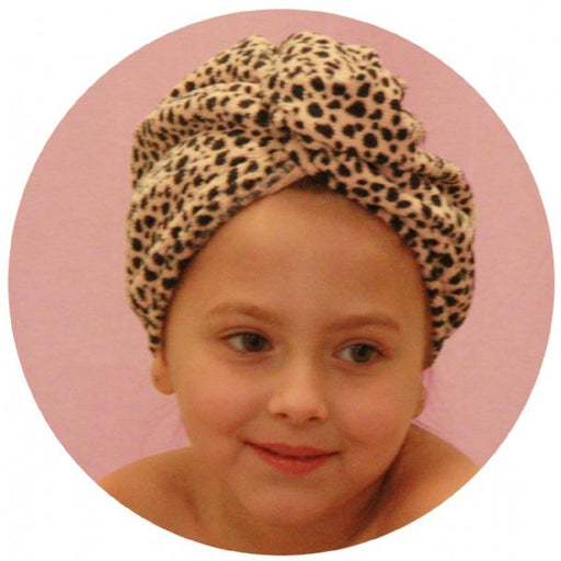 Leopard print hair turban