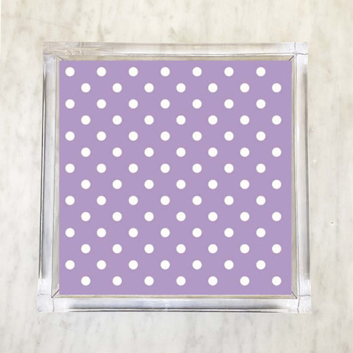 Lilac and White Small Polka Dots Luncheon Paper Napkins