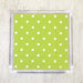 Lime and White Small Polka Dots Luncheon Napkins