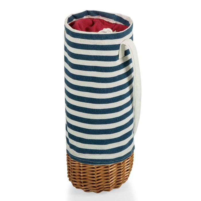 Canvas and Willow Wine Bottle Basket